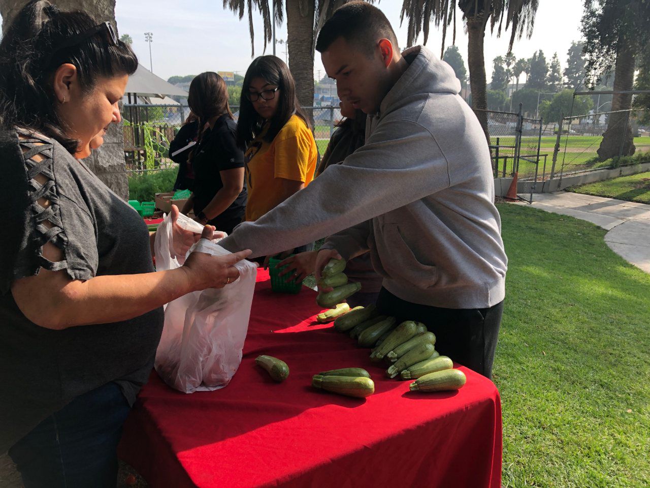 Roosevelt HS Students Hosted Free Farmers Market for Boyle Heights Senior Center
